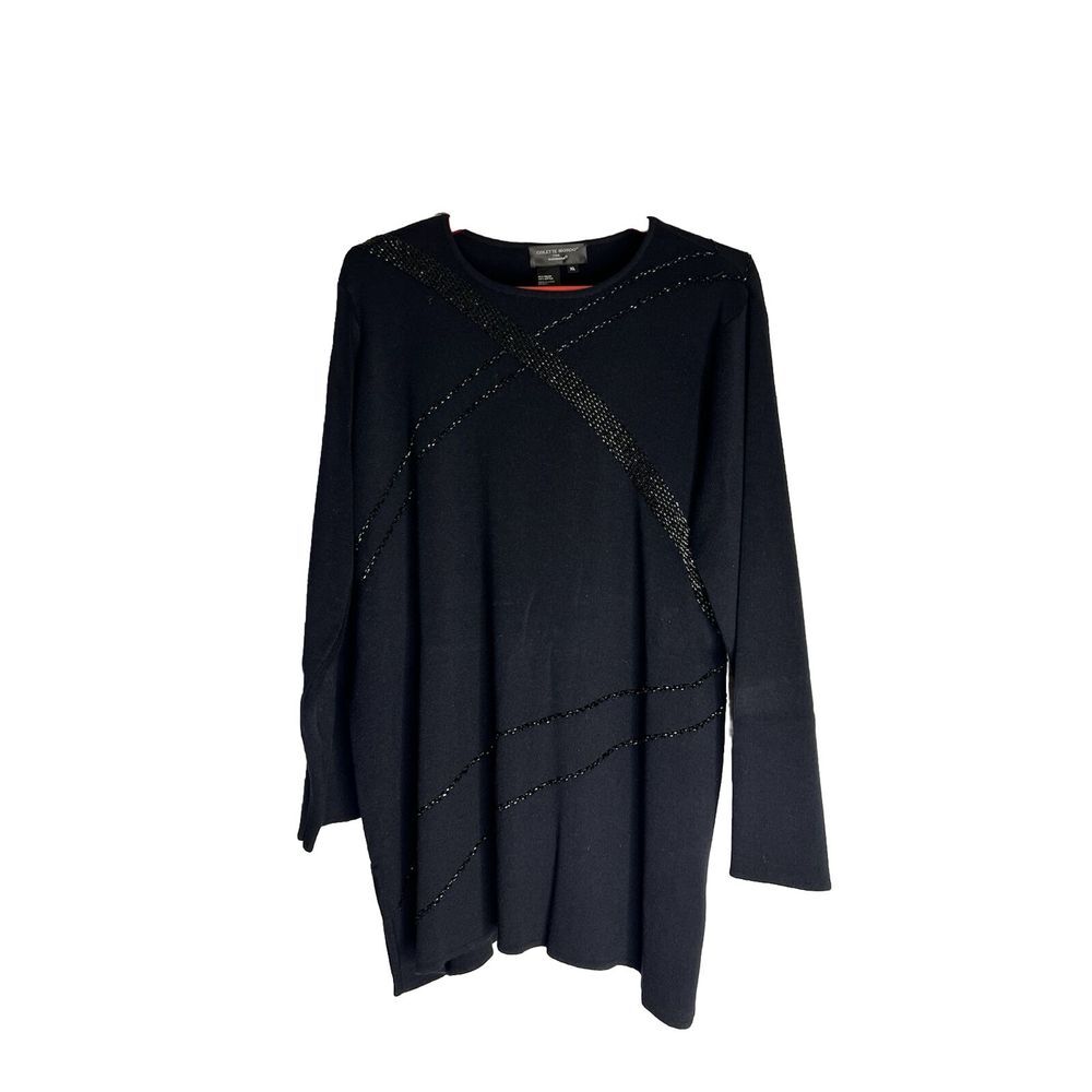 Women's Black ‎ Beaded ColetteMordo Sweater Size XL